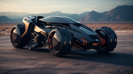 Modern concept vehicles. Hyper futuristic auto, sport car