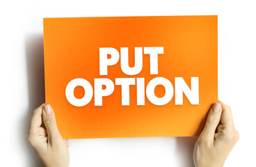 Put Option - derivative instrument in financial markets that gives the holder the right to sell an...