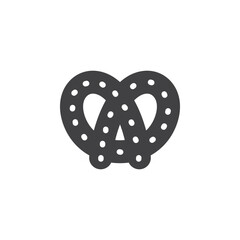 Pretzel icon vector isolated on white background