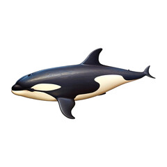 Fototapeta premium Orca Killer whale on transparent background Generative AI