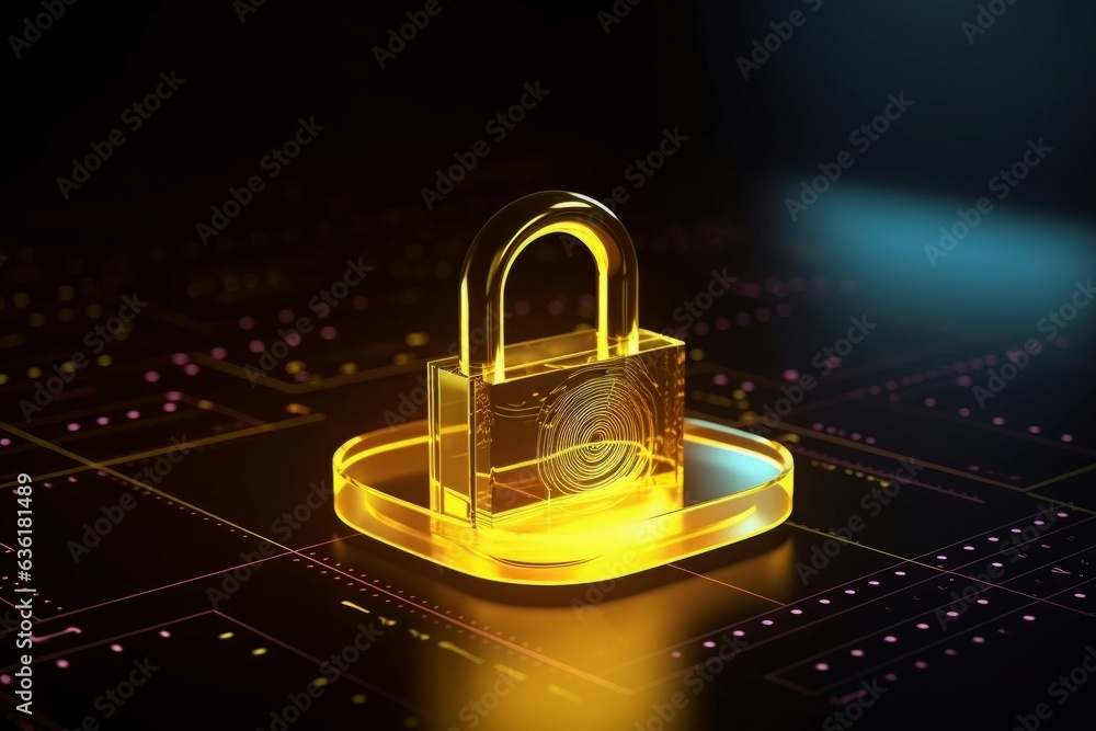 Poster digital data protection. generate ai