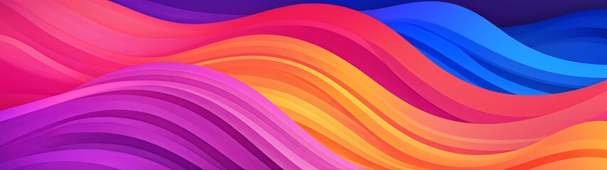 Obraz premium color gradient expressive papercut layer wallpaper