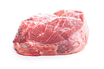 Raw fillet steak beef meat isolated on white background.