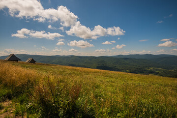 landscape in the Bieszczady mountains
