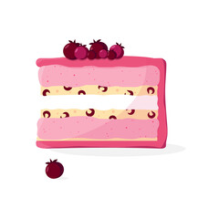 Berry cake, sweets and desserts, cafes, bakeries and restaurant menus, pink