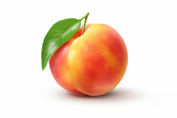 Fototapeta na wymiar peach isolated on a white background