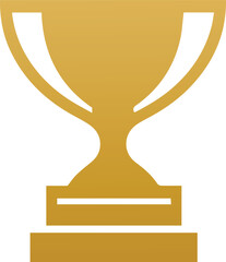 Award winner golden Tropy design. Champion sign. Leadership happy successful. Victory prize tropy graphic design symbol. Vector and PNG illustration.