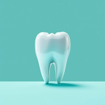 A tooth that is sitting on a table. Digital image.