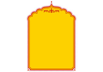 インド風の飾りフレーム。ベクターデータ。