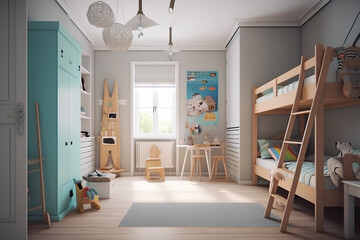 Classic style interior of children room