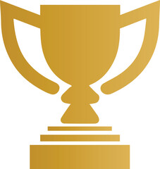 Award winner golden Tropy design. Champion sign. Leadership happy successful. Victory prize tropy graphic design symbol. Vector and PNG illustration. - obrazy, fototapety, plakaty