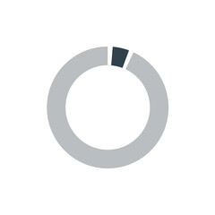 circle percentage diagrams for infographics. Vector illustration.