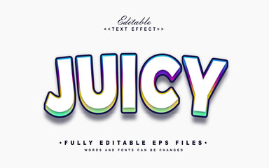 editable white juicy text effect.typhography logo