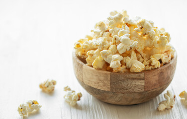Tasty salted homemade popcorn