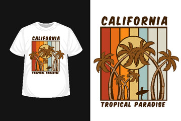 California Retro Vintage T Shirt Design