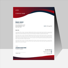 Modern letter head design template.