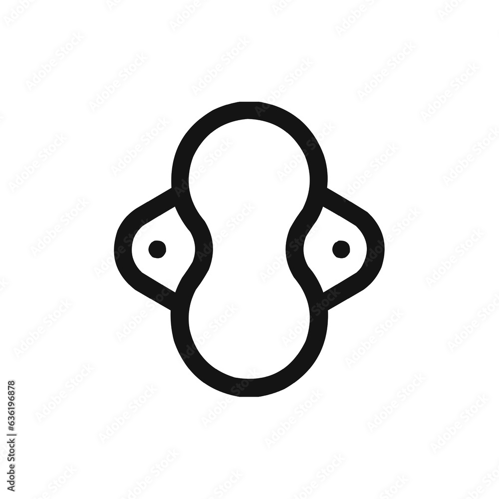 Poster sanitary napkin icon vector. linear style sign for mobile concept and web design. sanitary napkin sy