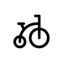 Tricycle icon vector. Linear style sign for mobile concept and web design. Tricycle symbol illustration. Pixel vector graphics - Vector. 
