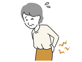 腰が痛い高齢者