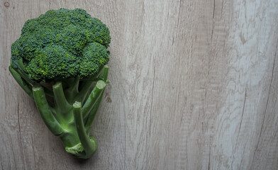 broccoli on wood