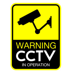 Closed Circuit Television warning signs illustration