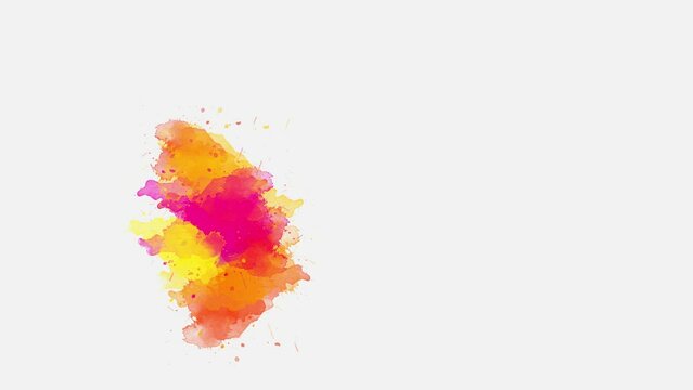 Ink paint brush stroke slowmotion reveal animation effet