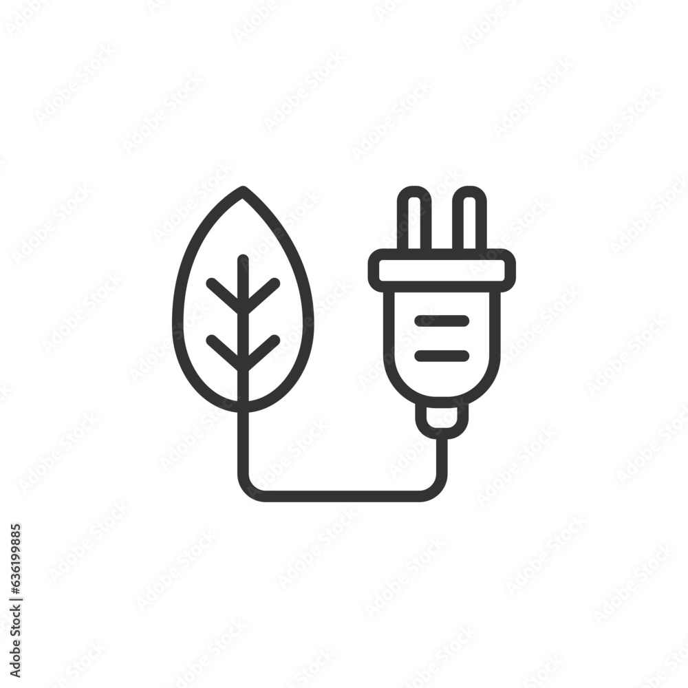 Poster eco energy icon vector. linear style sign for mobile concept and web design. green energy symbol vec