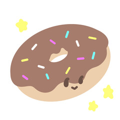 チョコスプレードーナッツちゃん1☆PNG