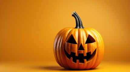 Halloween pumpkin. Halloween holiday background. generative ai