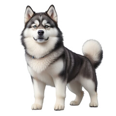 Siberian husky puppy. Generative ai art.
