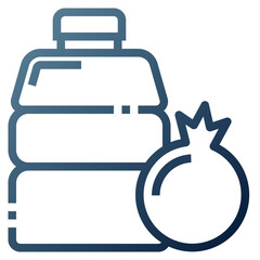 Pomegrandate gradient icon on white background