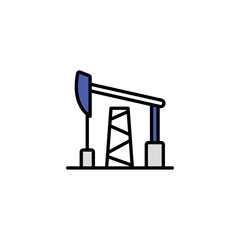 Oil Mining icon design with white background stock illustration