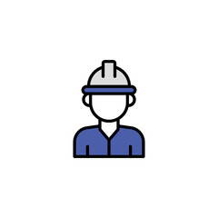 Worker icon design with white background stock illustration