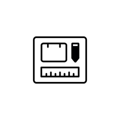 Wire frames icon design with white background stock illustration