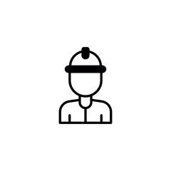 Engineer icon design with white background stock illustration