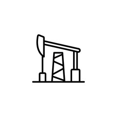 Oil Mining icon design with white background stock illustration