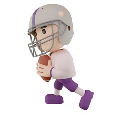 3D-modeled American football athlete