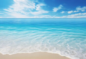 Fototapeta premium sunny beach scene with an ocean