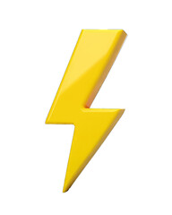 3d render of Lightning bolt icon