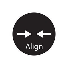 aligned icon vector