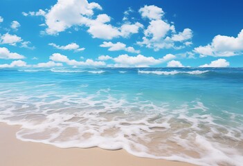 Fototapeta premium sunny beach scene with an ocean