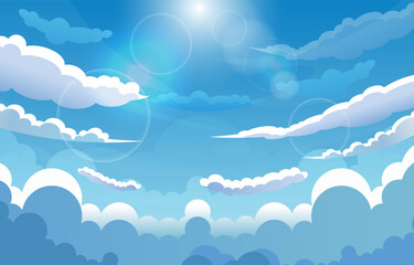Blue Sky Skyscape Background