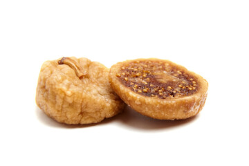 Dried figs isolated on a white background