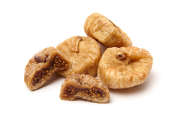 Dried figs isolated on a white background