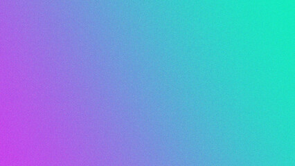 Neon mint green and purple color gradient noise background. Banner template.
