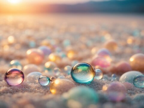 Bubbles fluffy in the air  background