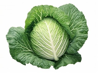 Cabbage on a white background