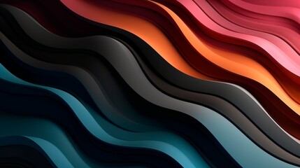 color gradient expressive papercut layer wallpaper