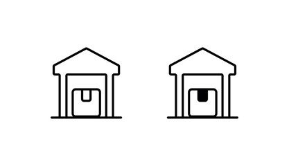 Ware house icon design with white background stock illustration