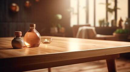 Empty table top good for product display